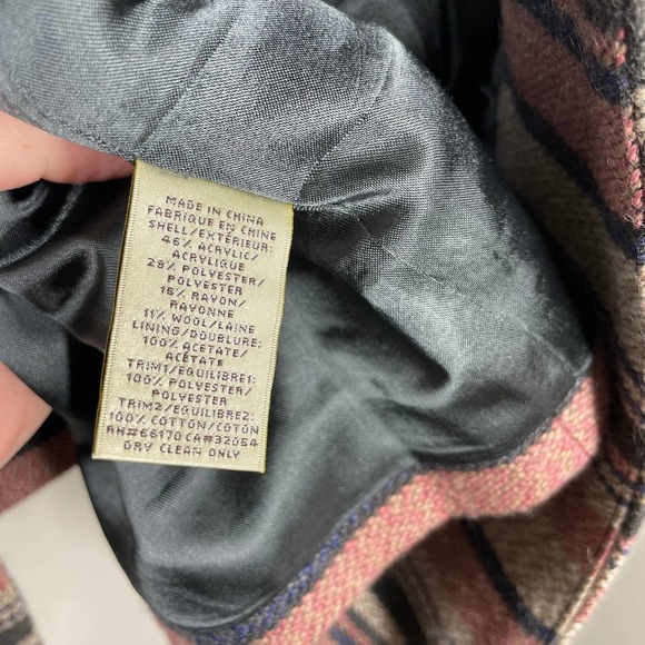 ANTHROPOLOGIE Elevenses Pattern Maker's Striped Coat 2 - Picture 11 of 13